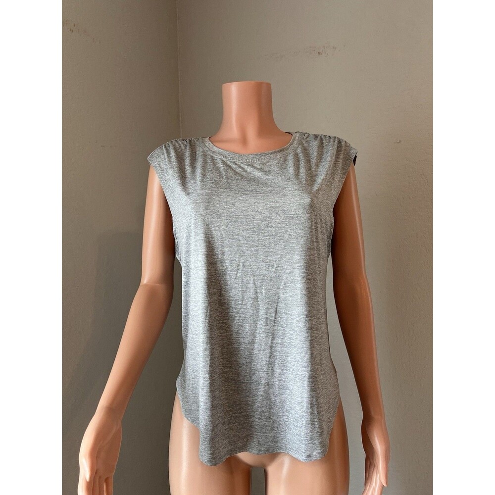 Fabletics Sz Medium Dry Flex Tunic Tank Classic Grey Heather Loose Fit gym NWT